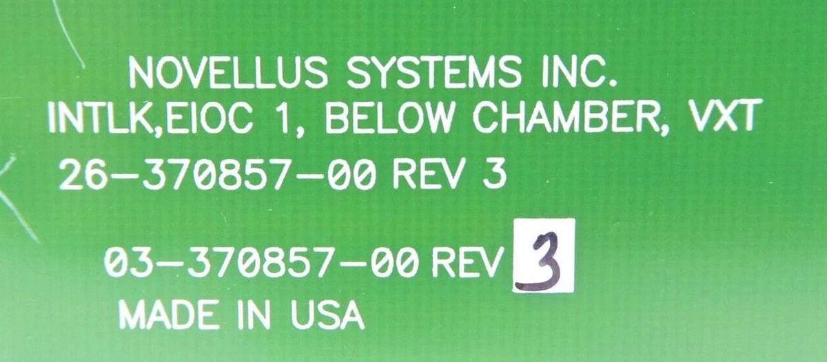 Used Novellus Systems 26-370857-00 Below Chamber Interlock PCB Assembly 26-429113-00