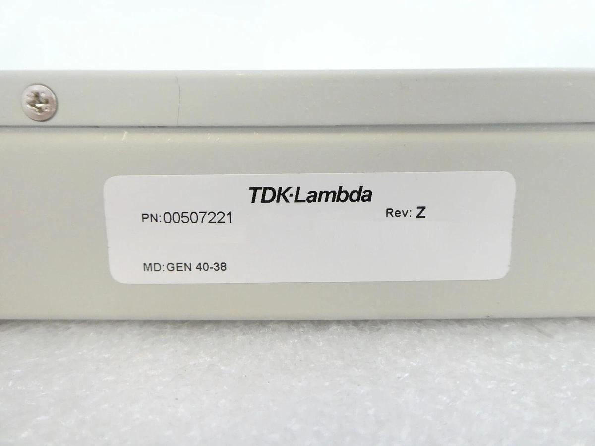Used TDK-Lambda 00507221 GEN40-38 Programmable Power Supply GEN1500W Working Surplus
