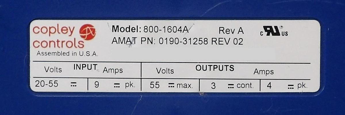 Used Copley Controls 800-1604A Servo Motor Controller Lot of 3 Working