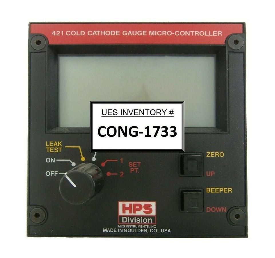 Used MKS Instruments 421 Cold Cathode Gauge Micro-Controller HPS Working Spare