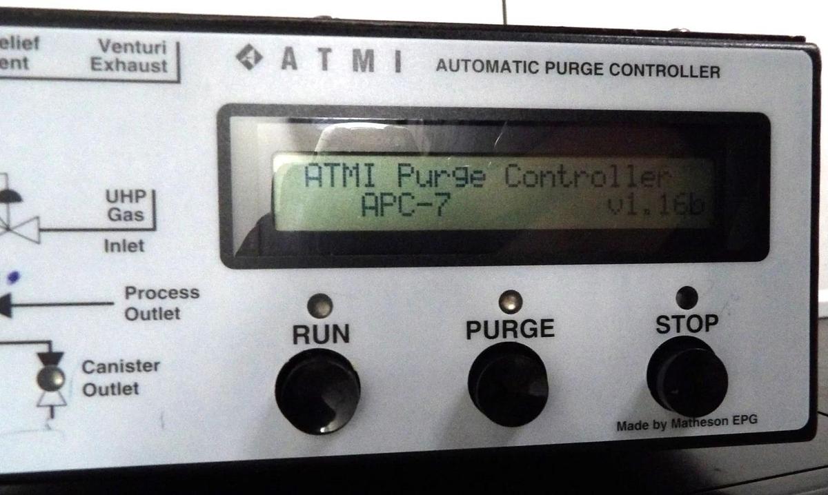 Used Matheson APC-7 ATMI Automatic Purge Controller V1.16 Working