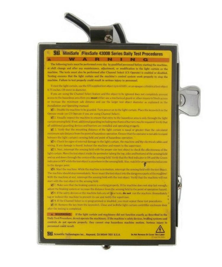 Used Sti 43268-04 Light Curtain Controller MiniSafe/FlexSafe 4300B Series MS4316B