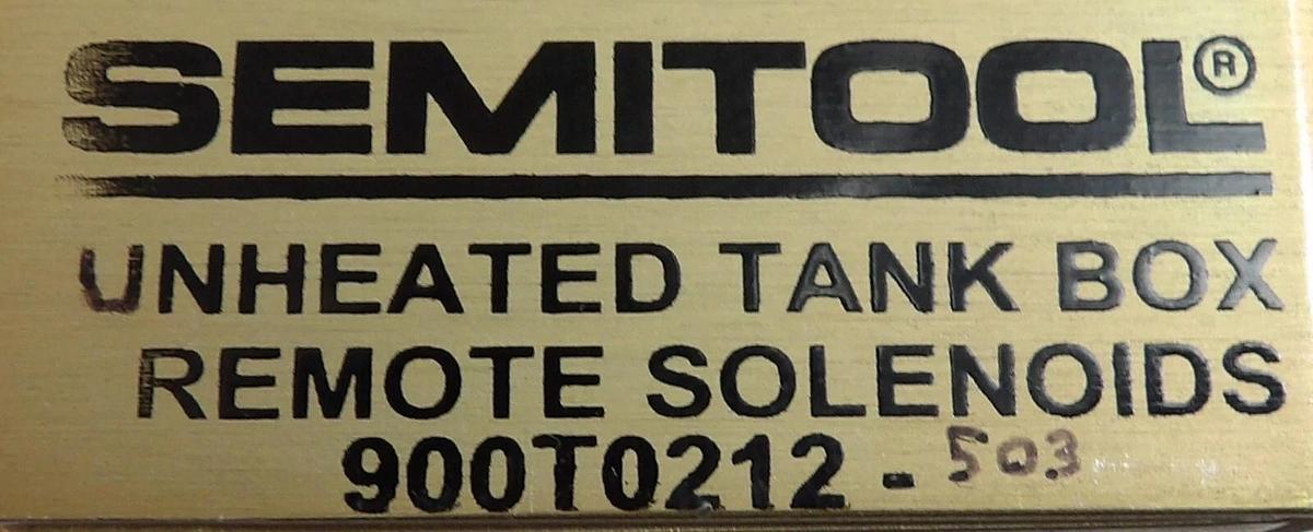 Used Semitool 900T0212 Personaltiy Module Unheated Tank Box Remote Solenoids Working