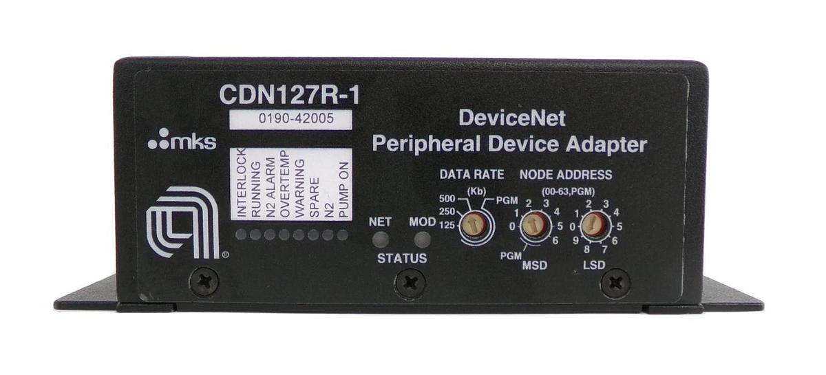 Used MKS Instruments CDN127R-1 DeviceNet Peripheral Adaptor AMAT 0190-42005 Working