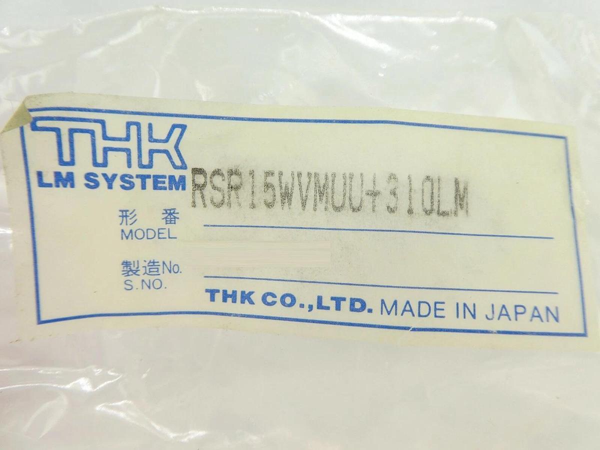 THK RSR15WVMUU+310LM Linear Guide LM System Reseller Lot of 3 New Surplus