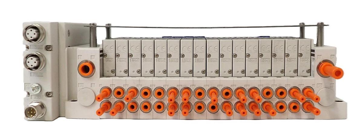 Used SMC EX260-SEC2 16-Port Ethercat Pneumatic Manifold AMAT 0190-41156 Working