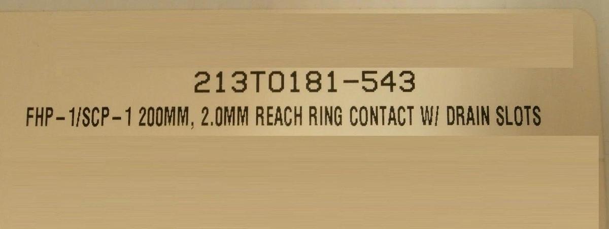 Semitool 213T0181-543 2.0mm Reach Ring Contact with Drain Slots 200mm New