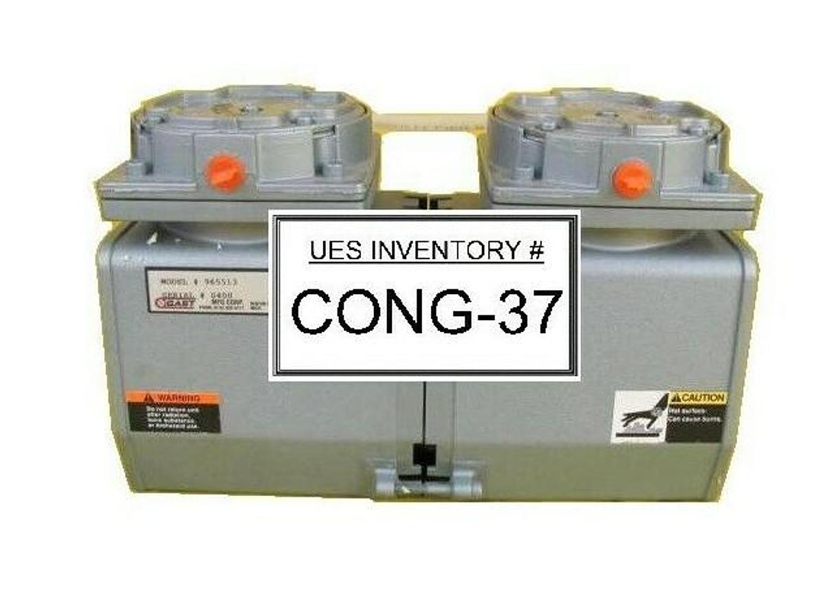 Used Gast Manufacturing 965513 Rocking Piston Air Compressor Working Surplus