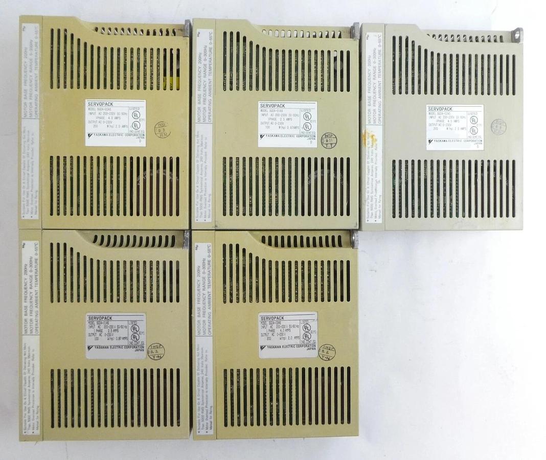 Used Yaskawa Electric SGDA-01AS SGDA-02AS Servo Driver Servopack Lot of 14 Working