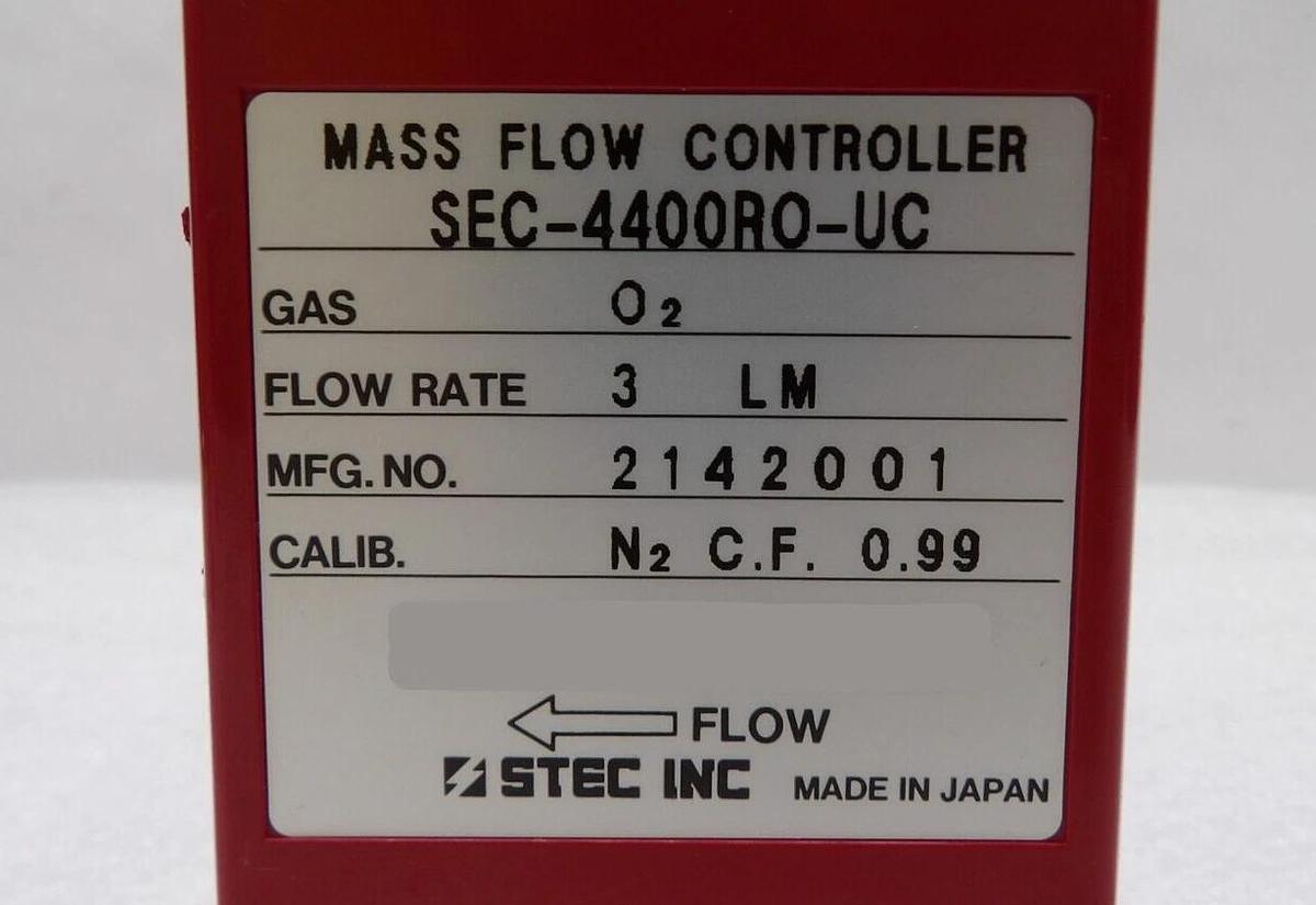 Used Horiba STEC SEC-4400R0-UC Mass Flow Controller MFC 3LM O2 Lot of 2 Working