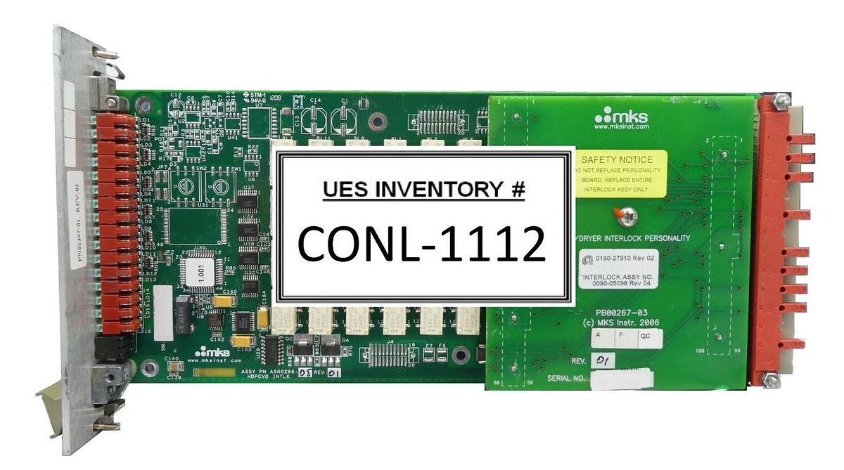 Used MKS Instruments AS01397-01 Sys/Dryer Interlock PCB Card AMAT 0090-05098 Working