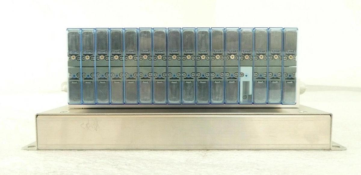 Used AMAT Applied Materials Pneumatic Block 1 SMC 16-Port Manifold INR587-33 Working