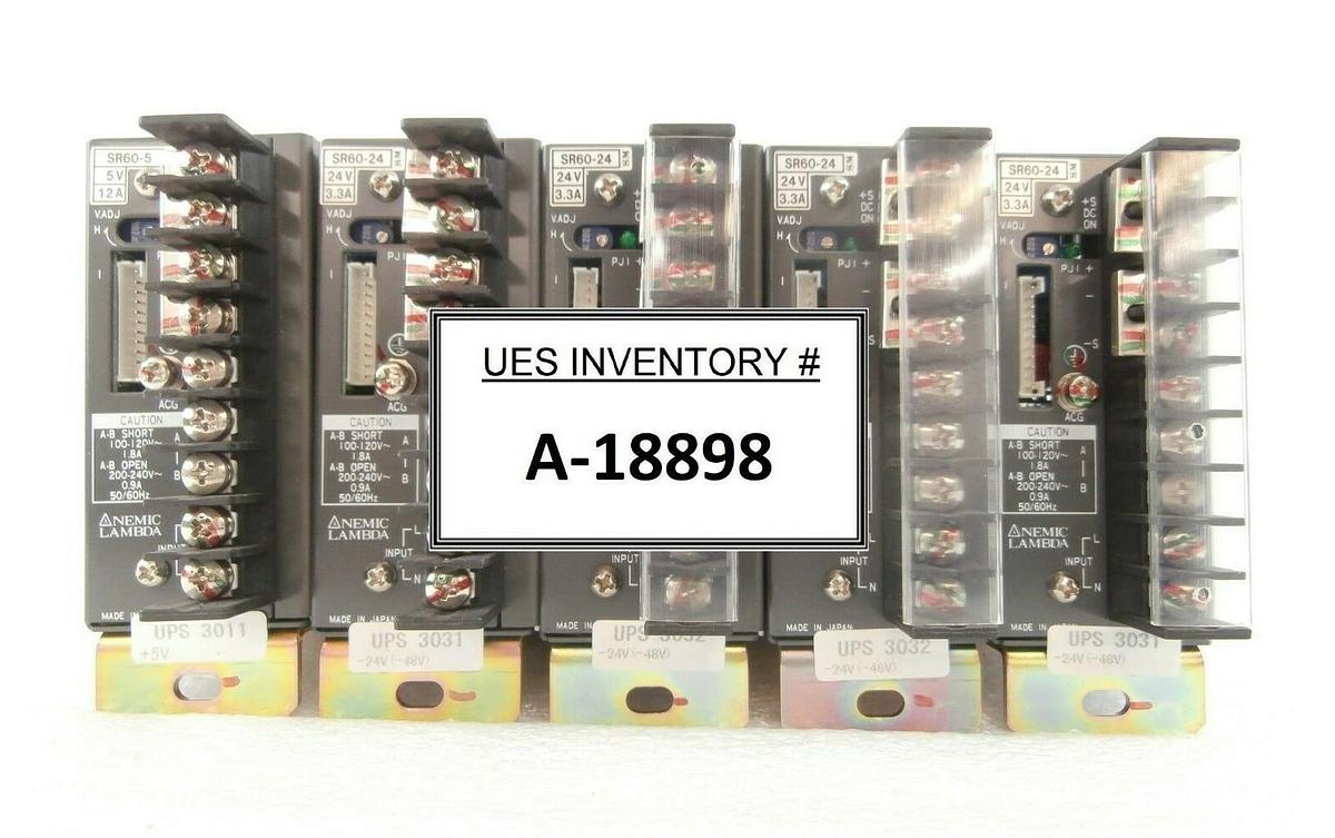 Used Advantest T2000 SoC Power Supply Set of 5 Nemic-Lambda SR60-5 SR60-24 Working