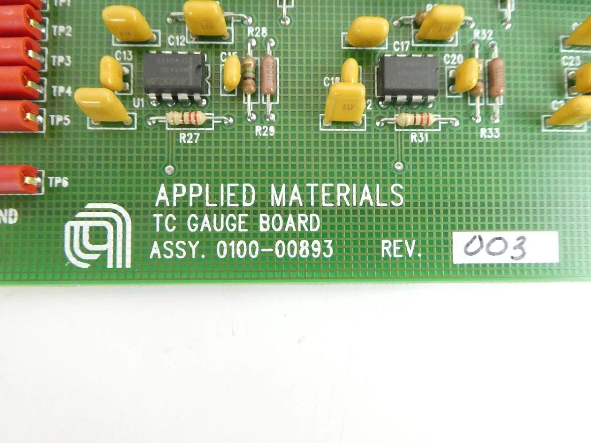 Used AMAT Applied Materials 0100-00893 TC Gauge PCB Card No Face Working Surplus