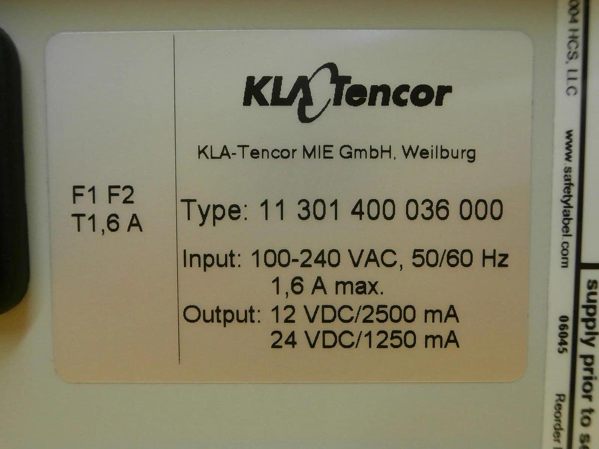 Used KLA-Tencor 11301400036000 Camera Power Supply Unit 11 301 400 036 000 Used