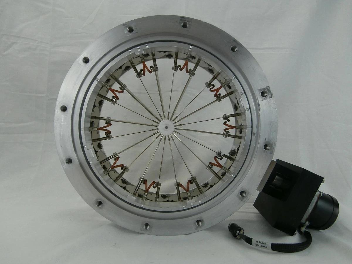 Used MeiVac CVQ-250-ISO-U-SM Aluminium Radial Vane VARI-Q Throttle Valve Used Working