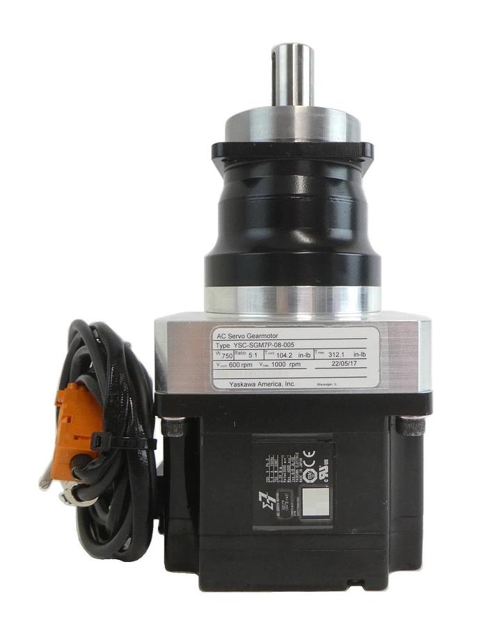 Yaskawa Electric SGM7P-08A7E-YA17 AC Servo Motor YSC-SGM7P-08-005 Working