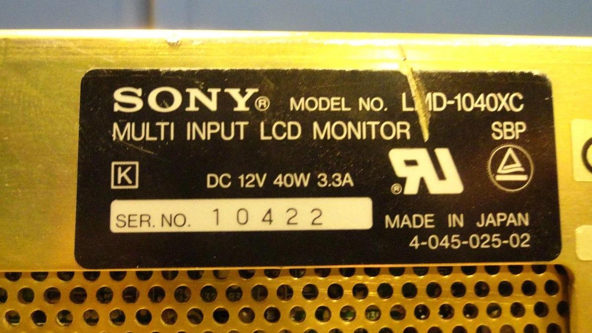 Used Sony LMD-1040XC Multi Input LCD Monitor Used Working