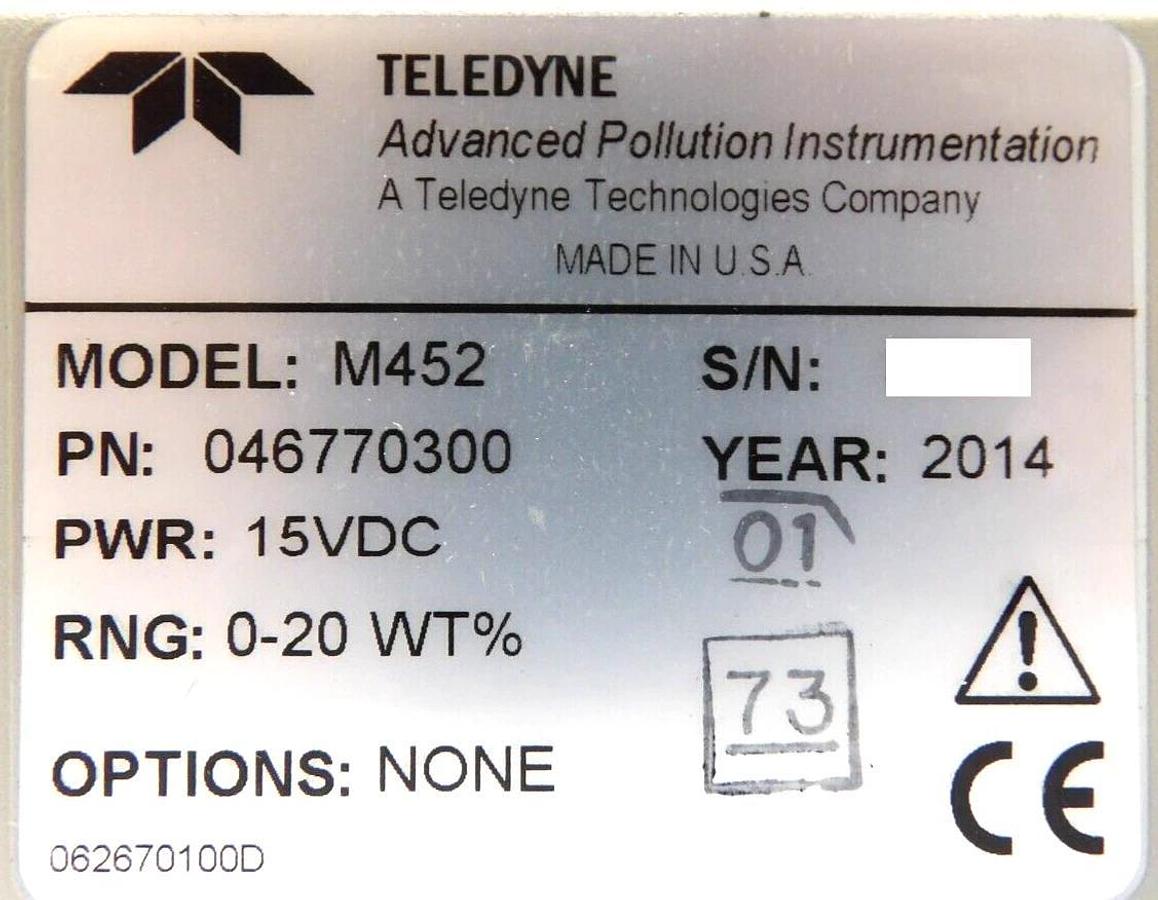Refurbished Teledyne Instruments 046770300 Ozone Processor Sensor M452 OEM Refurbished