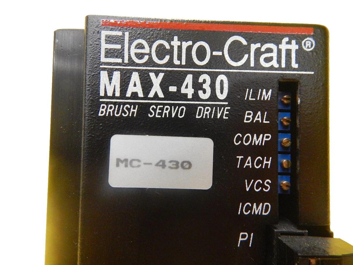 Used Electro-Craft MAX-430 Brush Servo Drive Reliance Motion Control Working