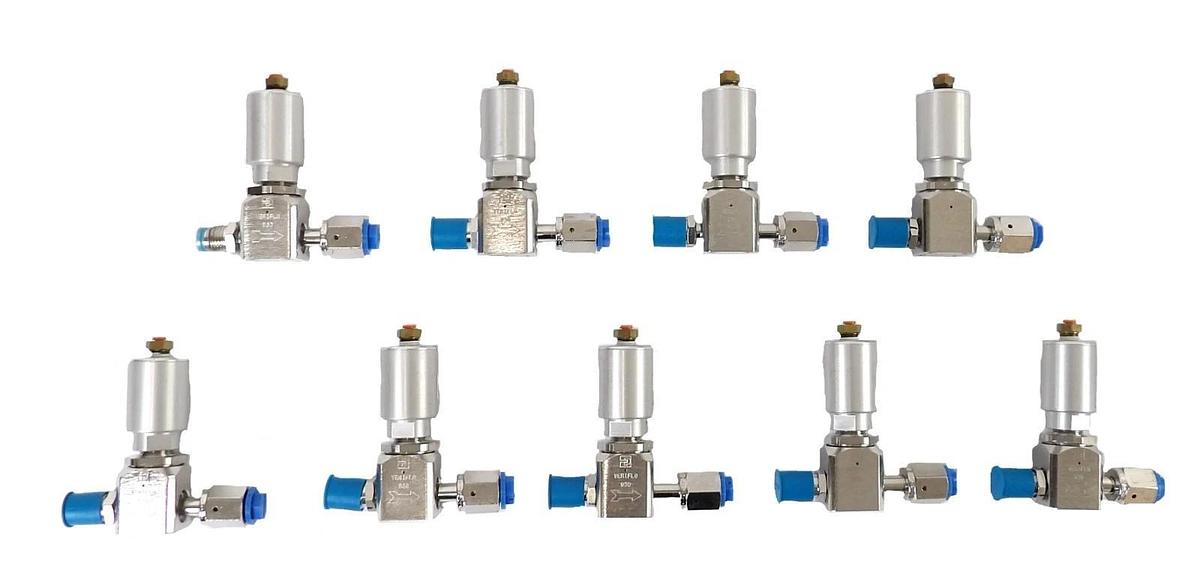 Used Parker Veriflo 45700041 Diaphragm Valve 930AOPLPNCSFSMF Reseller Lot of 9 Spare