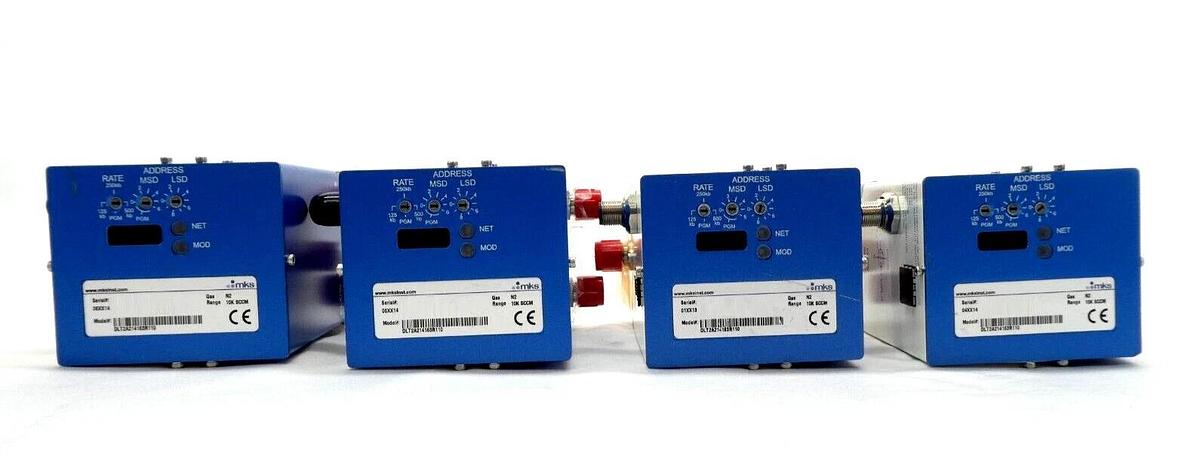 Used MKS Instruments DLT2A214163R110 Flow Ratio Controller Delta II Lot of 4 Working