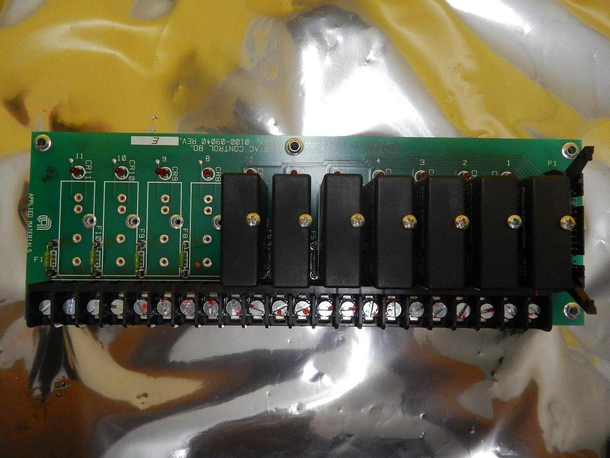 Used AMAT Applied Materials 0100-09040 7 Relay SSR AC Control Board PCB Used Working