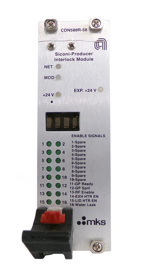 Used MKS Instruments AS01500-58 Interlock Module PCB CDN497 AMAT 0190-37798 Working