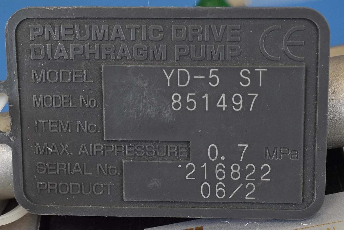 Used Tokyo Electron Ltd 011-000508-1 Pneumatic Drive Diaphragm Pump