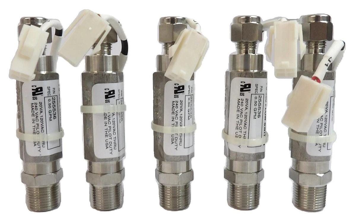 Gem Sensors 255536 FS-380 Flow Switch AMAT E65001343 Lot of 5 New