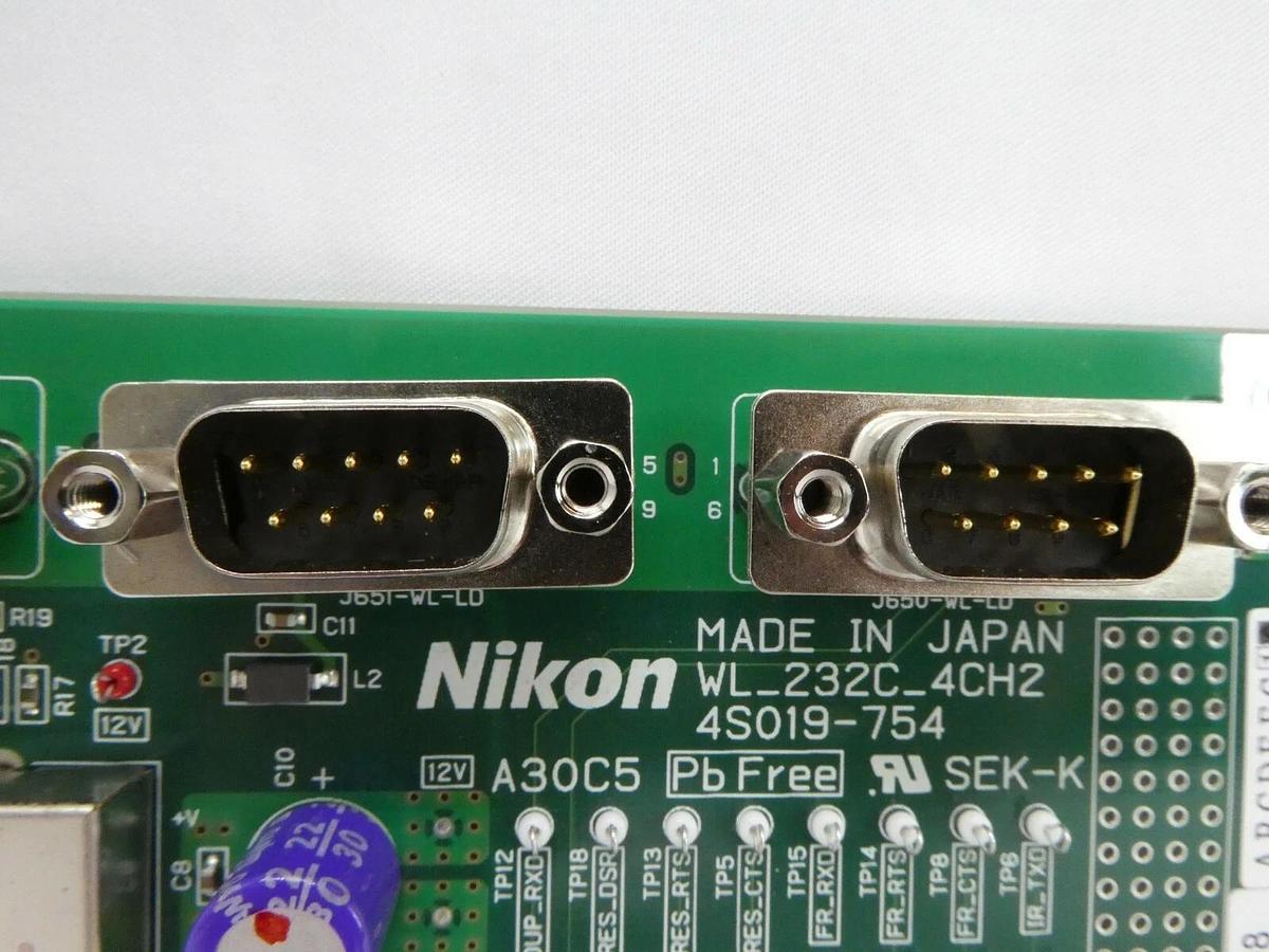 Used Nikon 4S019-754 Interface Board PCB WL_232C-4CH2 NSR-S610C Working Spare