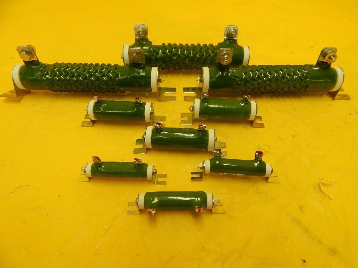 Used Akira Seiki RWH20G 10ΩJ RWH10G 15ΩJ 0.1Ω Compact Resistor Reseller Lot of 9 Used