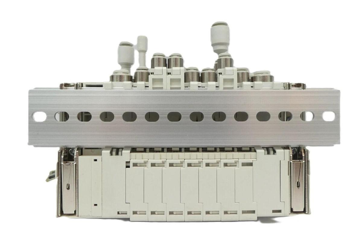 Used SMC PCW Type 7-Port Pneumatic Manifold Reseller Lot of 8 Working Surplus