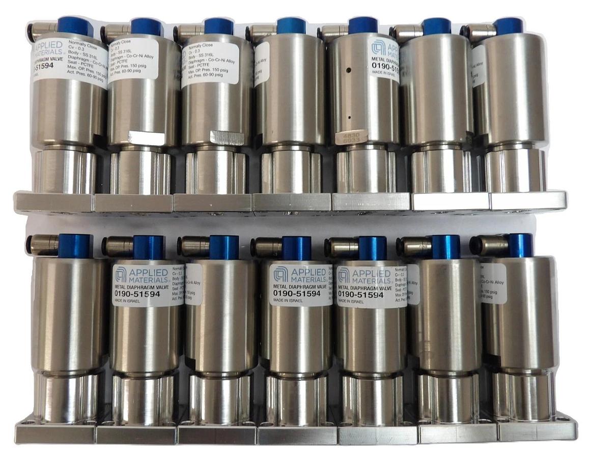Used AMAT Applied Materials 0190-51594 Diaphragm Valve Reseller Lot of 14 New Spare