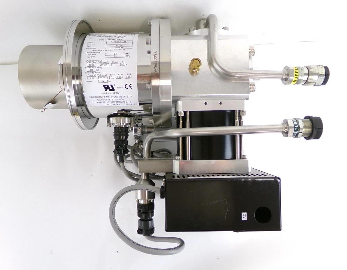 Used Sumitomo KZ-06SRN0T0A3 Cryopump System Cold Trap SICERA KZ Cu Working Surplus