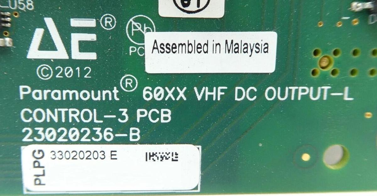 Used AE Advanced Energy 23020236-B Paramount Control-3 PCB 33020203 Working Surplus