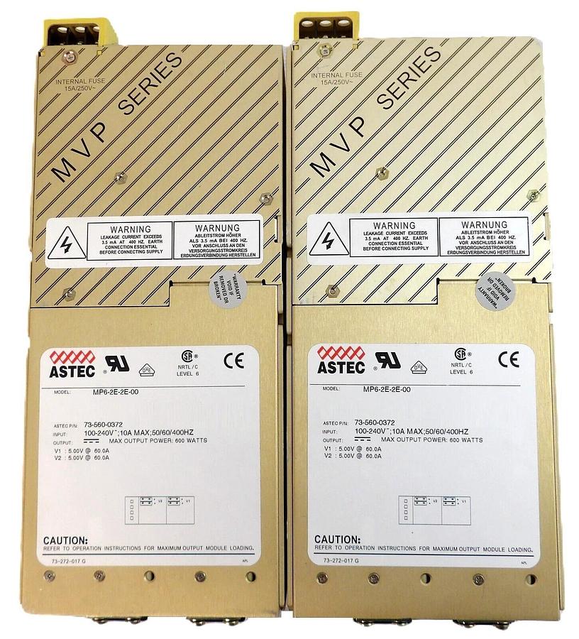 Used Astec 73-560-0372 Power Supply MP6-2E-2E-00 MVP Series Lot of 2 Working Surplus