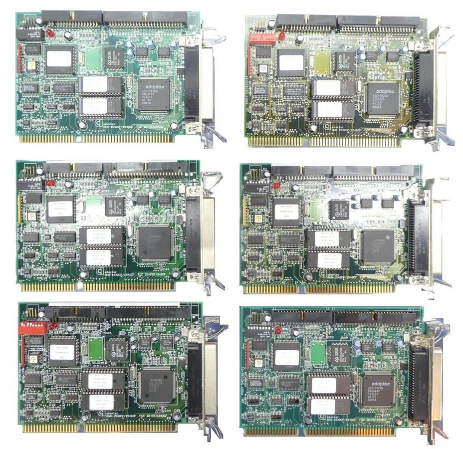 Used Adaptec AHA-1542CF/1540CF Adapter PCB 545106-00 Reseller Lot of 6 Working Spare
