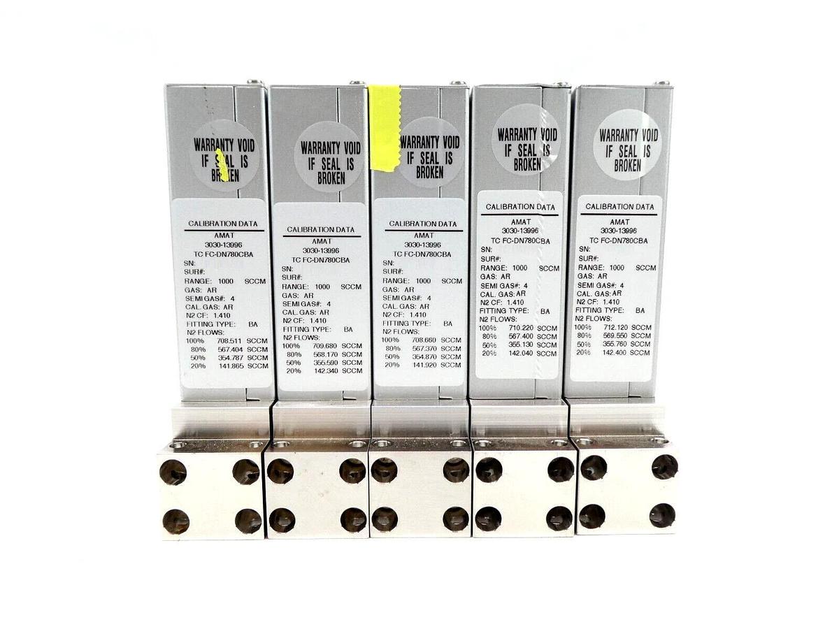 Used Aera FC-DN780C-BA Mass Flow Controller MFC Lot of 8 AMAT 3030-13996 0190-26303