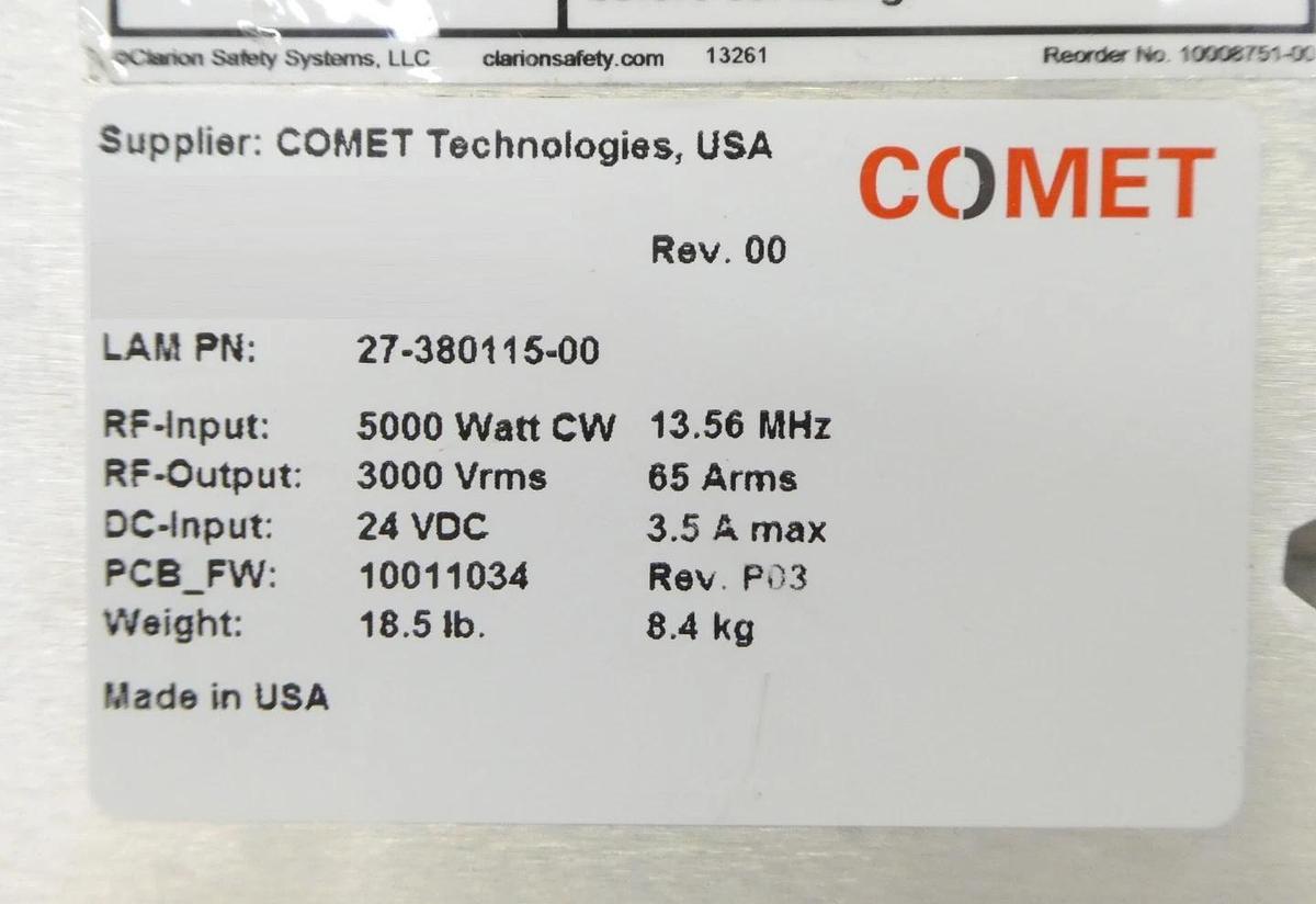 Used Richardson Electronics 27-380115-00 RF Match Rev. 00 Working Surplus