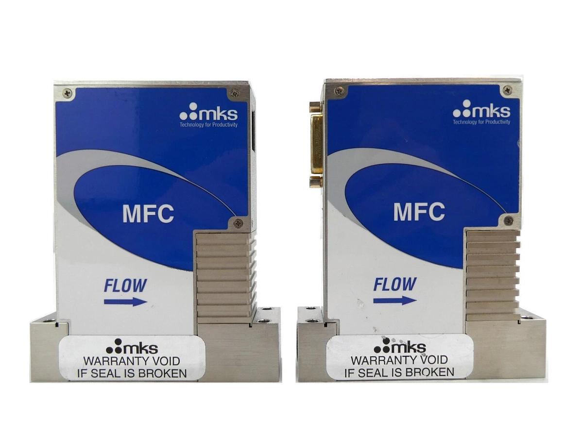 Used MKS Instruments P4B-31793 Mass Flow Controller MFC Ar Lot of 2 Working