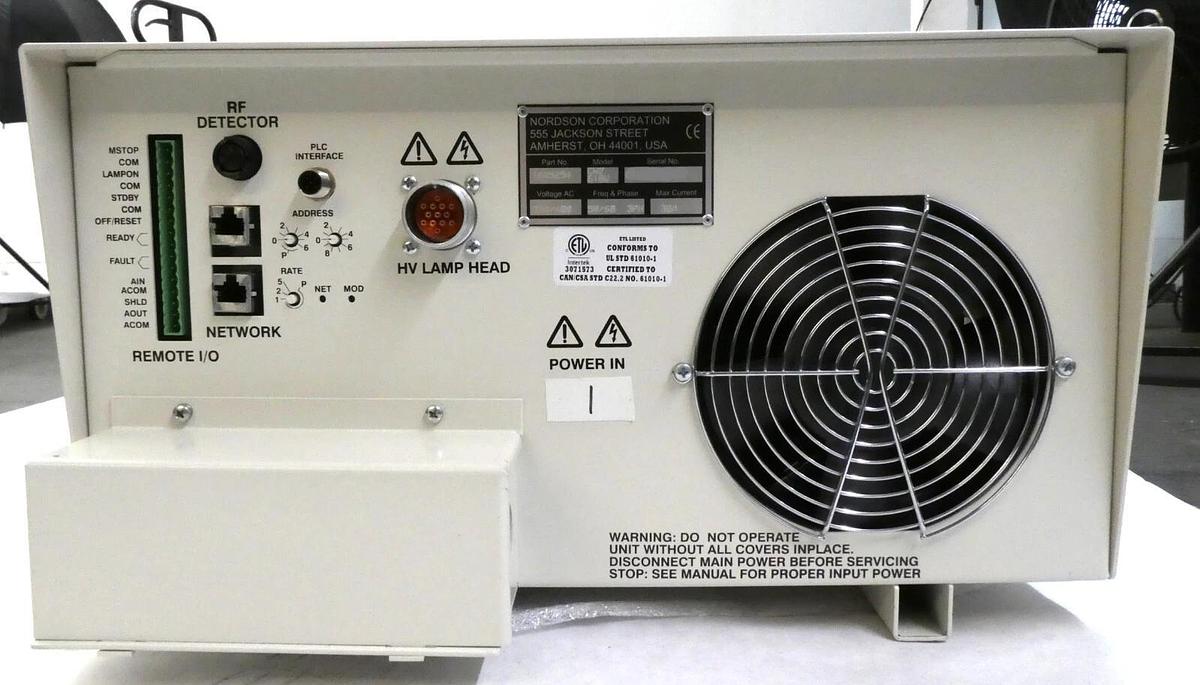 Used Nordson 1605254 UV Curing Systems MPS2-610V CoolWave 2 CW2 610V Working Surplus