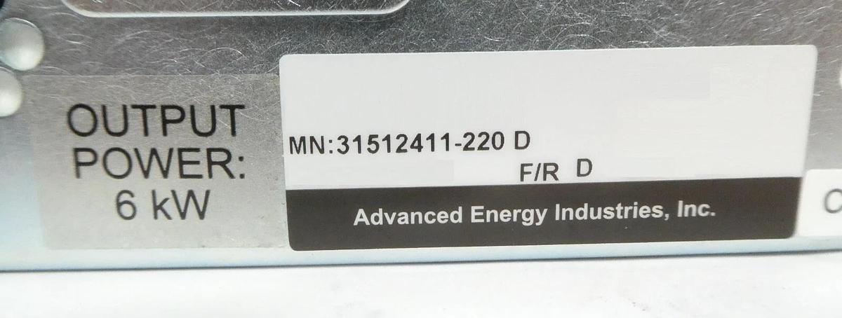 DC Pinnacle III AE Advanced Energy 31512411-220 6kW Power Supply New Surplus