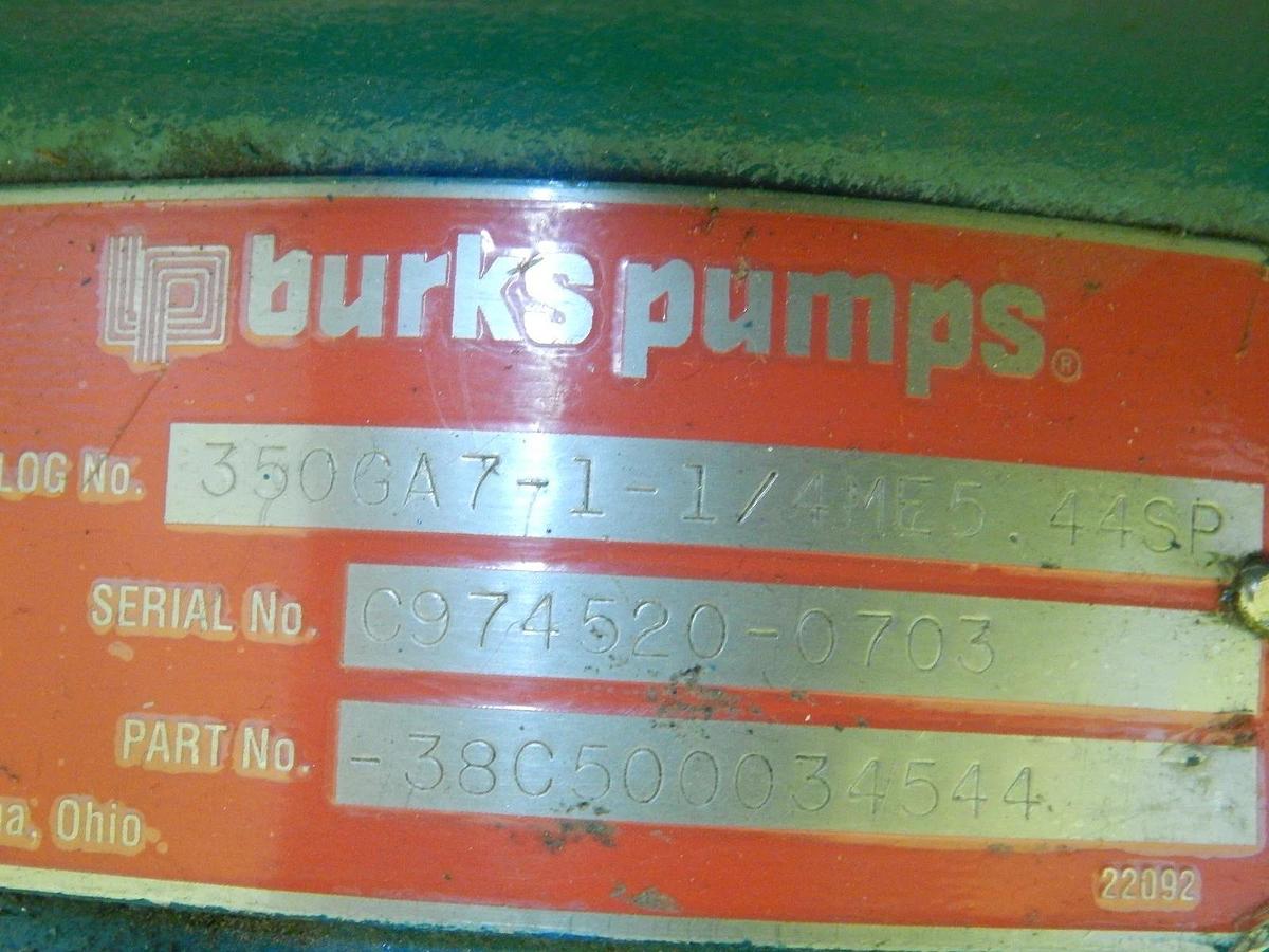 Used Baldor 36F971-0344G3 Industrial Motor Burks 350GA7-1-1-4ME5.44SP Used Working