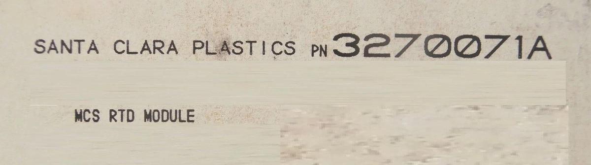 Used SCP Santa Clara Plastics 3270071A MCS RTD Module Working Surplus