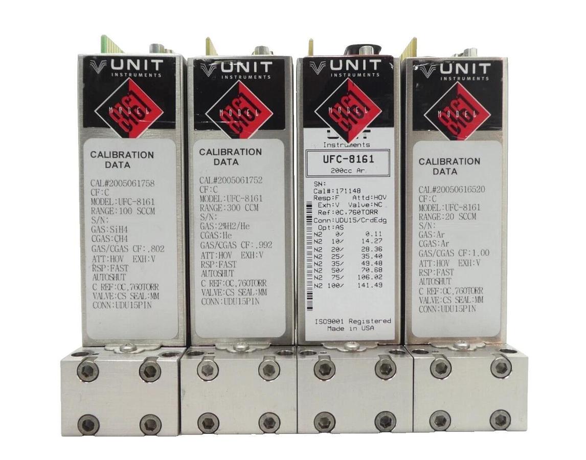 Used UNIT Instruments UFC Mass Flow Controller MFC UFC-3161 UFC-8165 Lot of 15 Spare