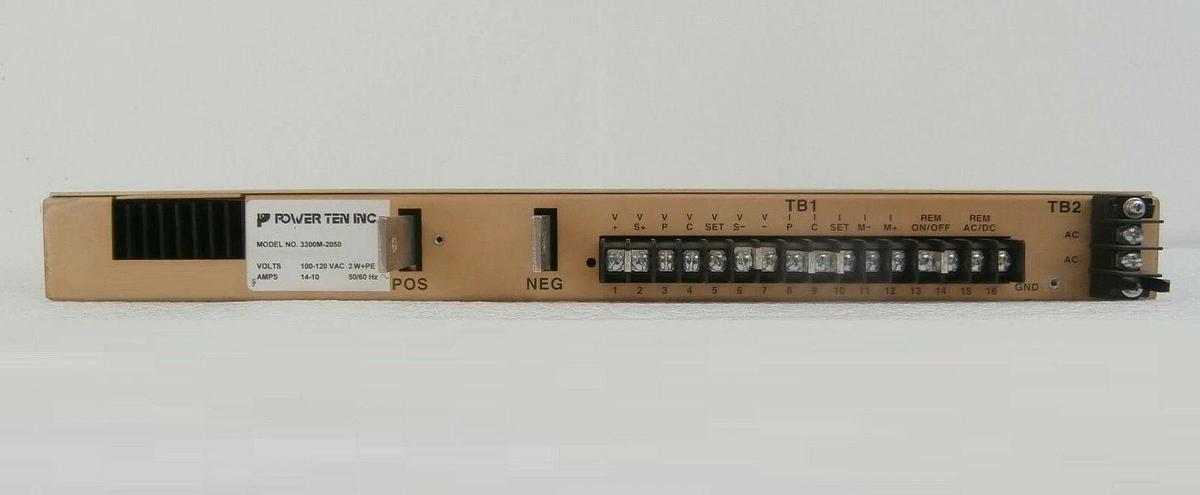 Used Power Ten 3300M-2050 DC Power Supply 0-30 VDC 3300 Series Tested Working Surplus