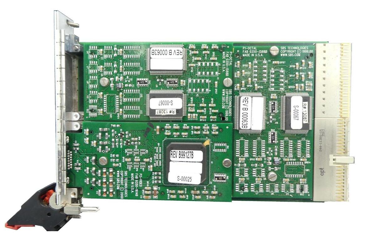 Used SBS Technologies MC-303 CARRIER PCB Card 0330-1686A P2-VIDEO P1-OCTAL Working