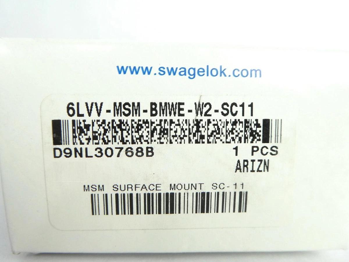 Swagelok 6LVV-MSM-BMWE-W2-SC11 Flow Metering Valve ASM 1046-239-01 New Surplus