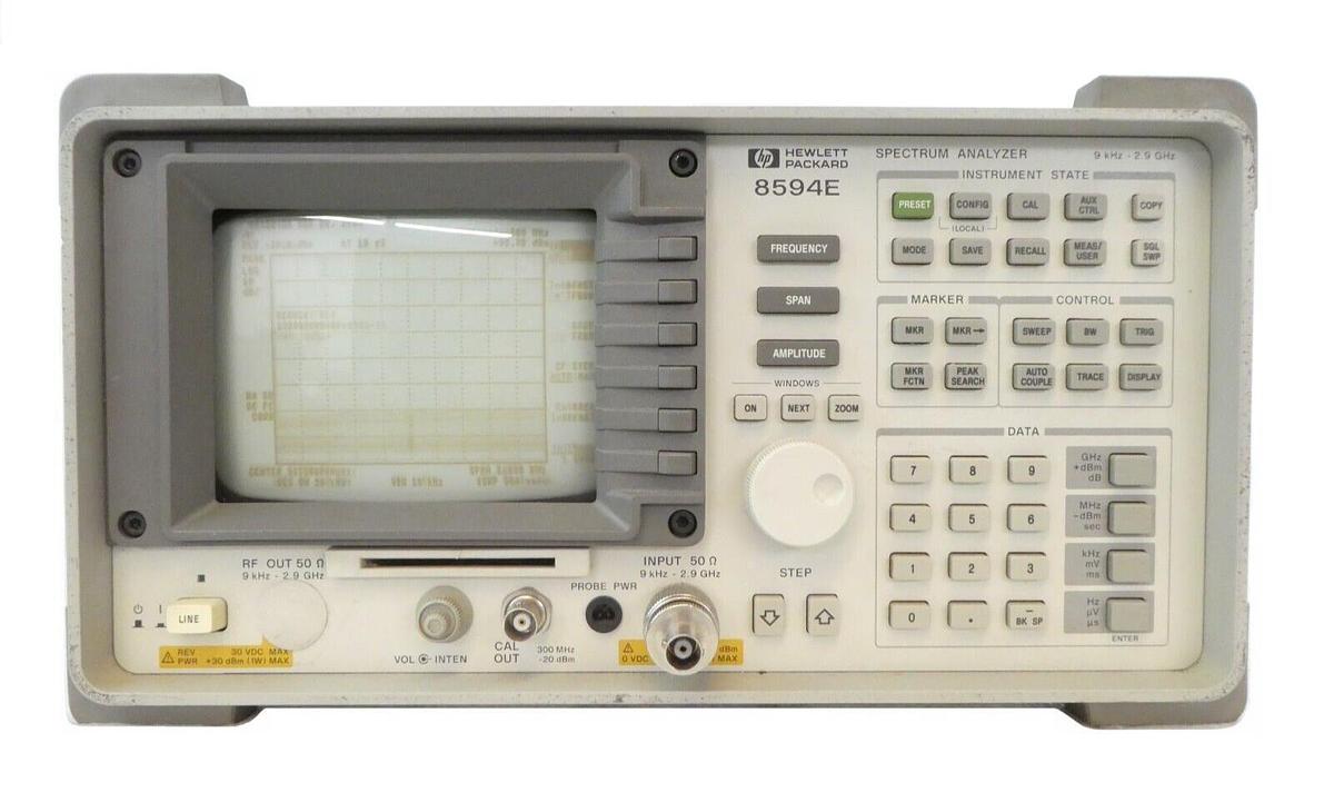 Used HP Hewlett-Packard 8594E 9kHz-2.9GHz Spectrum Analyzer Spare Surplus